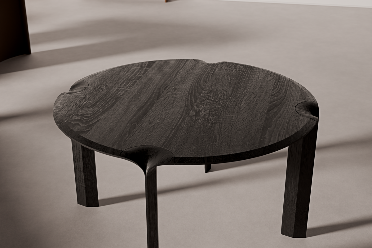 Dining Table Y46 — sculptural form detail