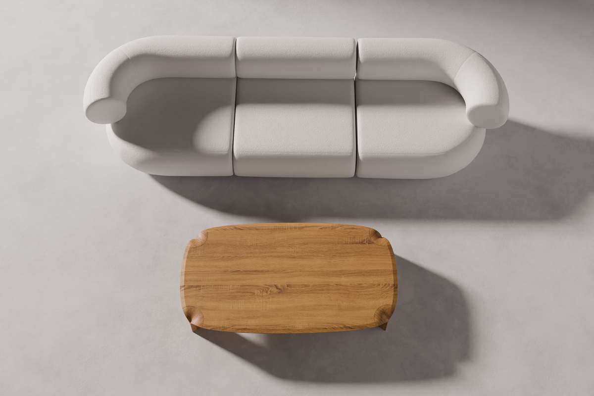 Coffee Table Erelio — sculptural form detail