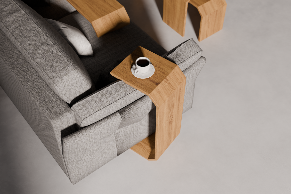Side table Edge C46 — sculptural form detail