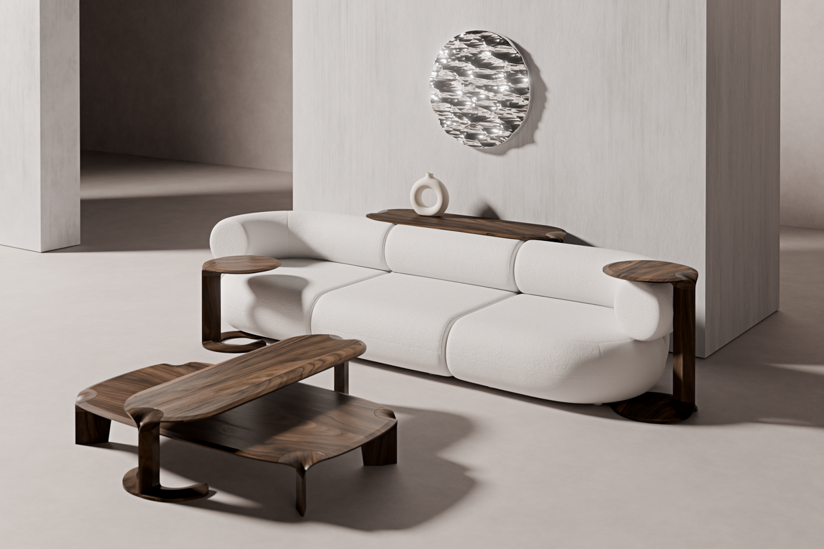 Coffee Table Point 46 — styled interior view