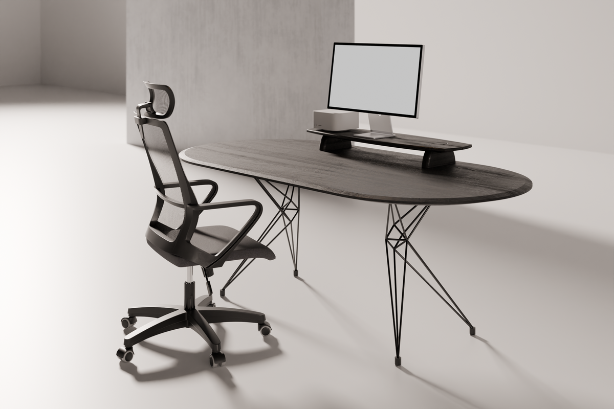 Desk Oval MF Series — sculptural form detail