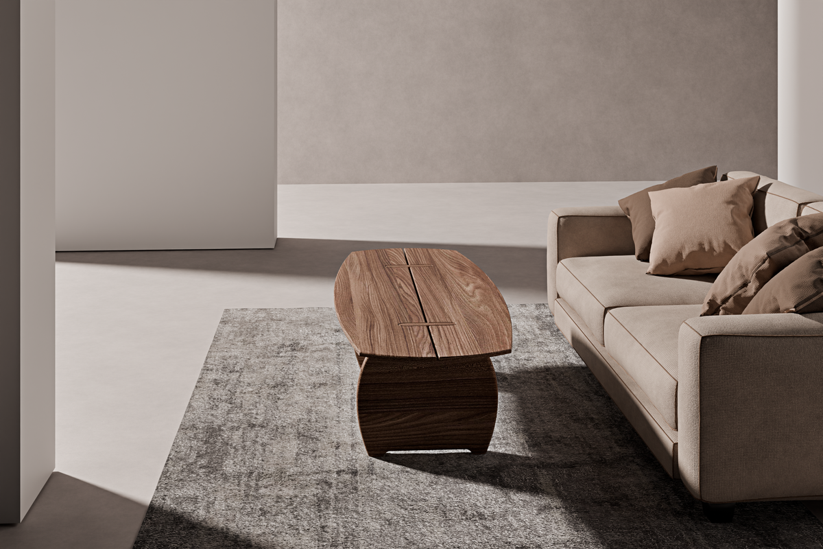 Coffee Table Surf46 — sculptural form detail