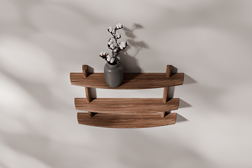 Wall Shelving System Surf 46 — sculptural form detail