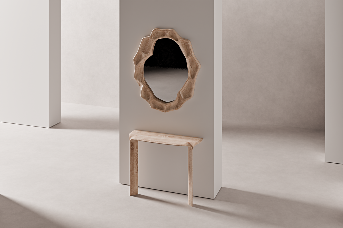 Console Table Aroven — sculptural form detail