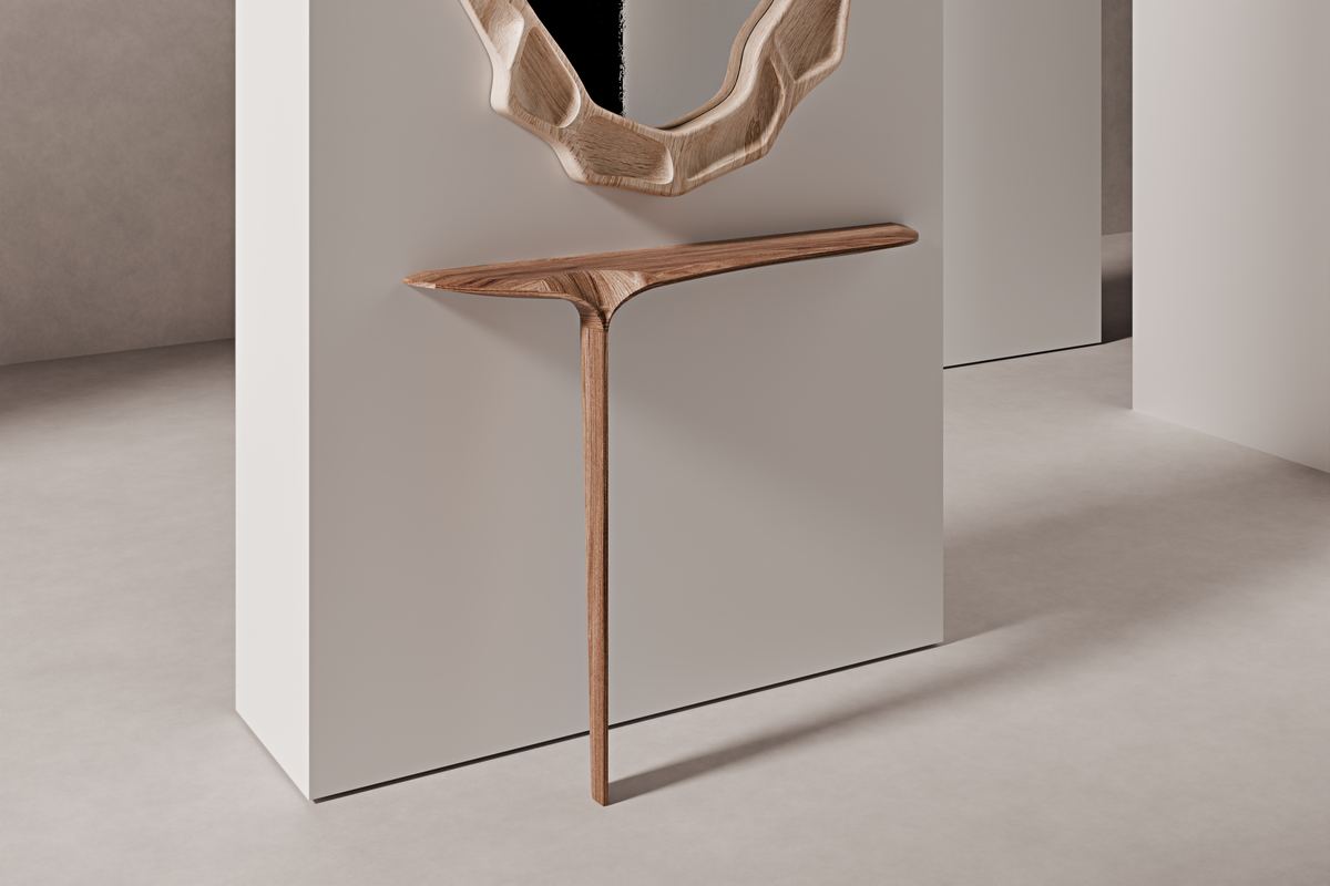 Console Table Moriel — alternate material and finish