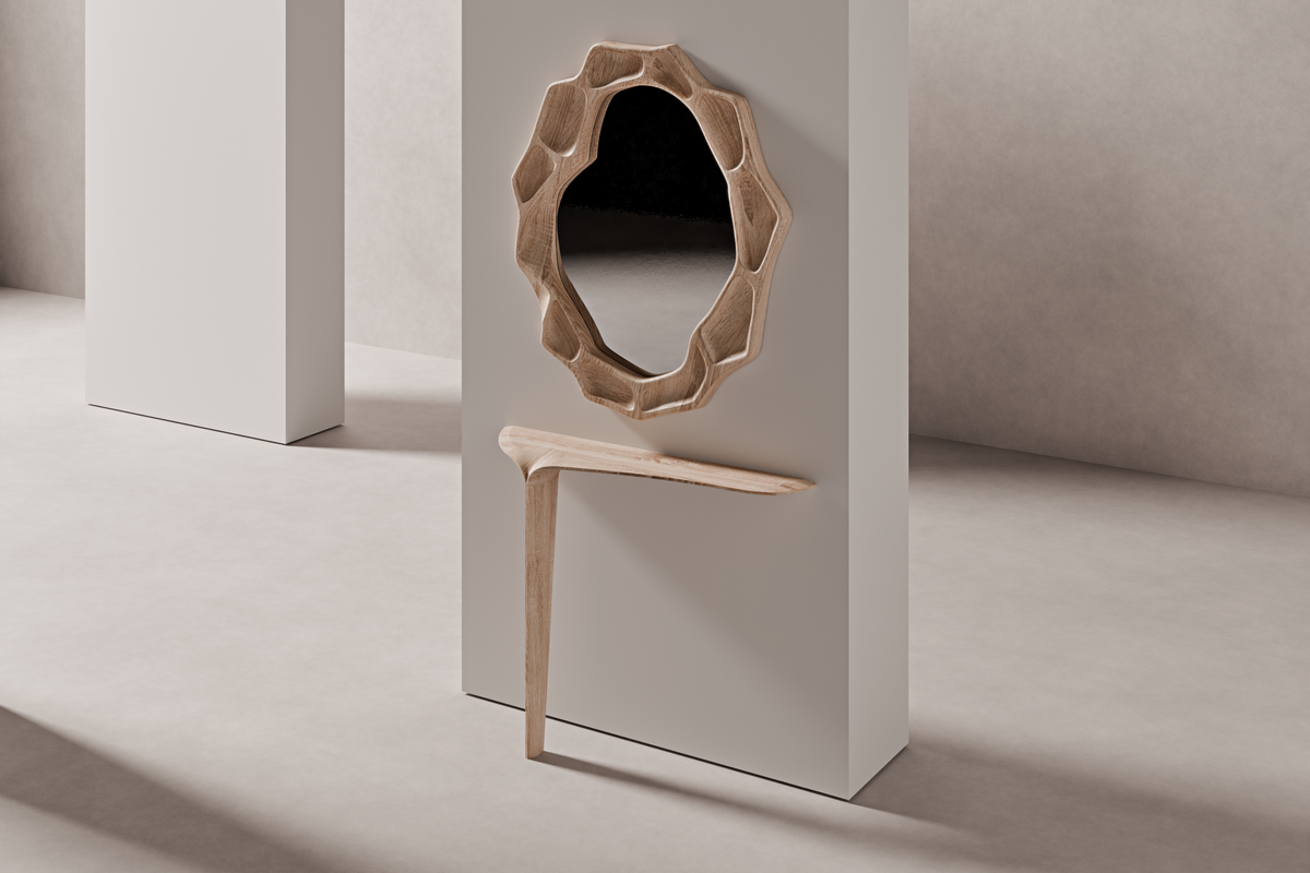 Console Table Moriel — sculptural form detail