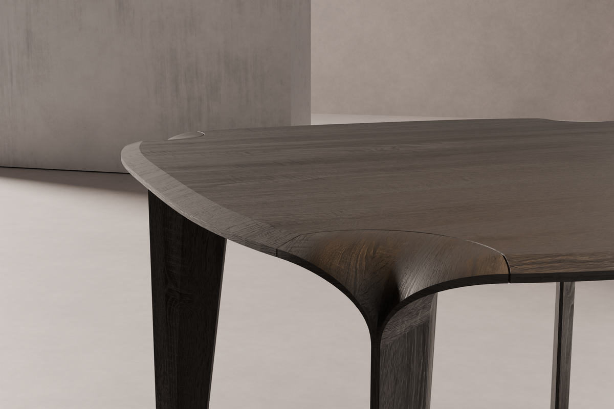 Dining Table Quadra — alternate material and finish