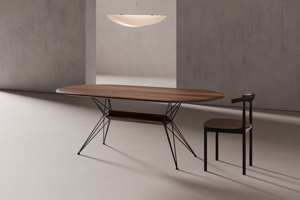 Desk Oval MF Series — alternate material and finish