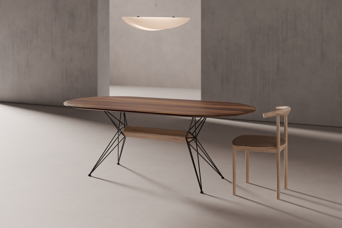 Desk Oval MF Series — alternate interior setting