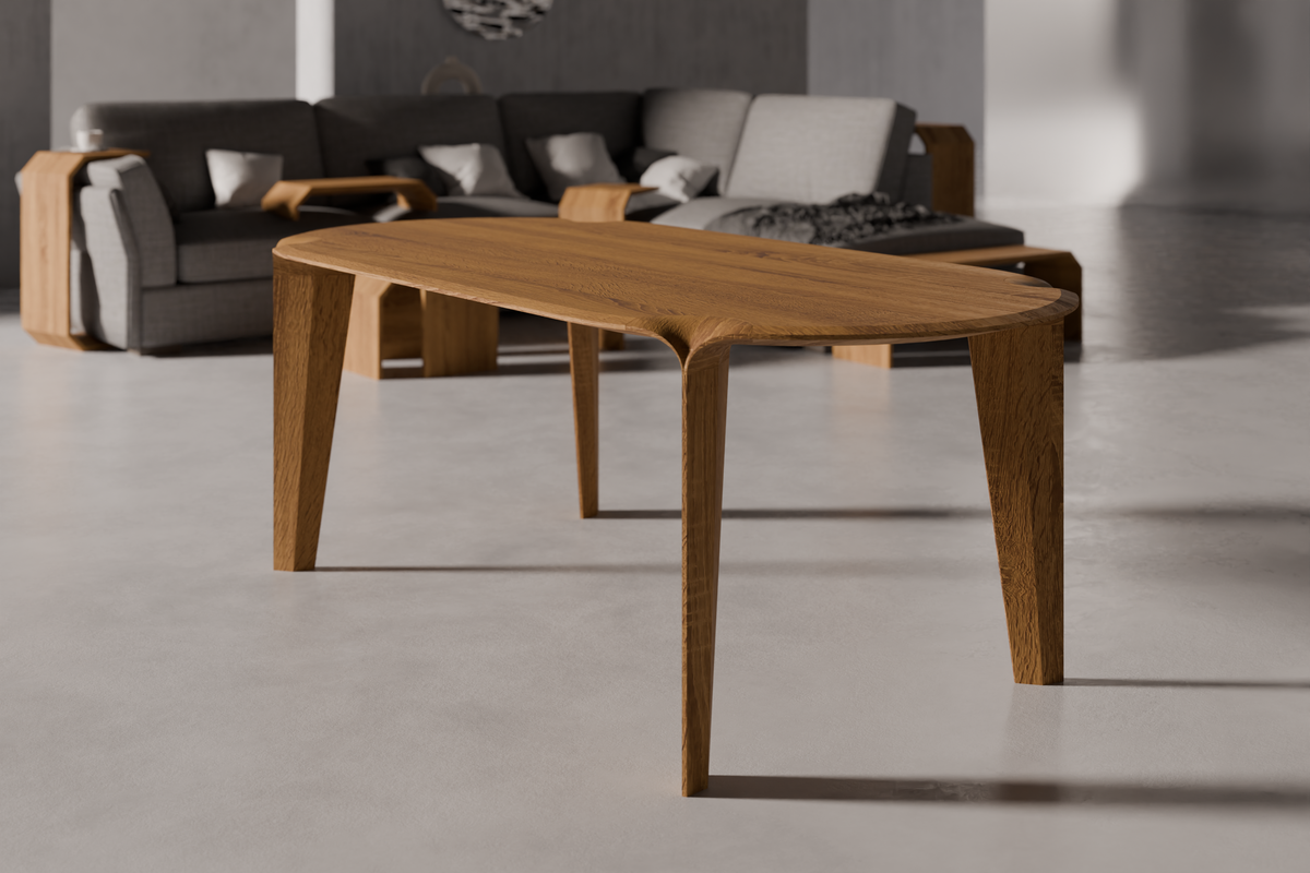 Dining Table Olevio — material and finish view
