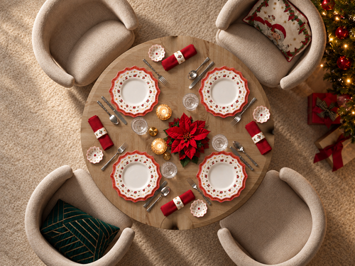 Dining Table Y46 styled for a festive interior